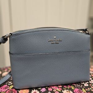 kate spade Dusty Blue Pebbled Leather Crossbody